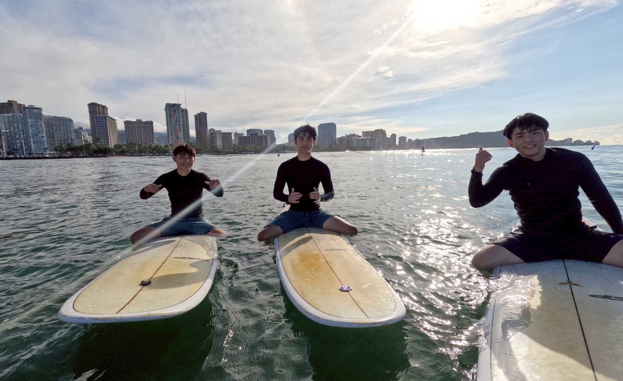 サーフィンレッスン in ハワイ 2026年2月22日