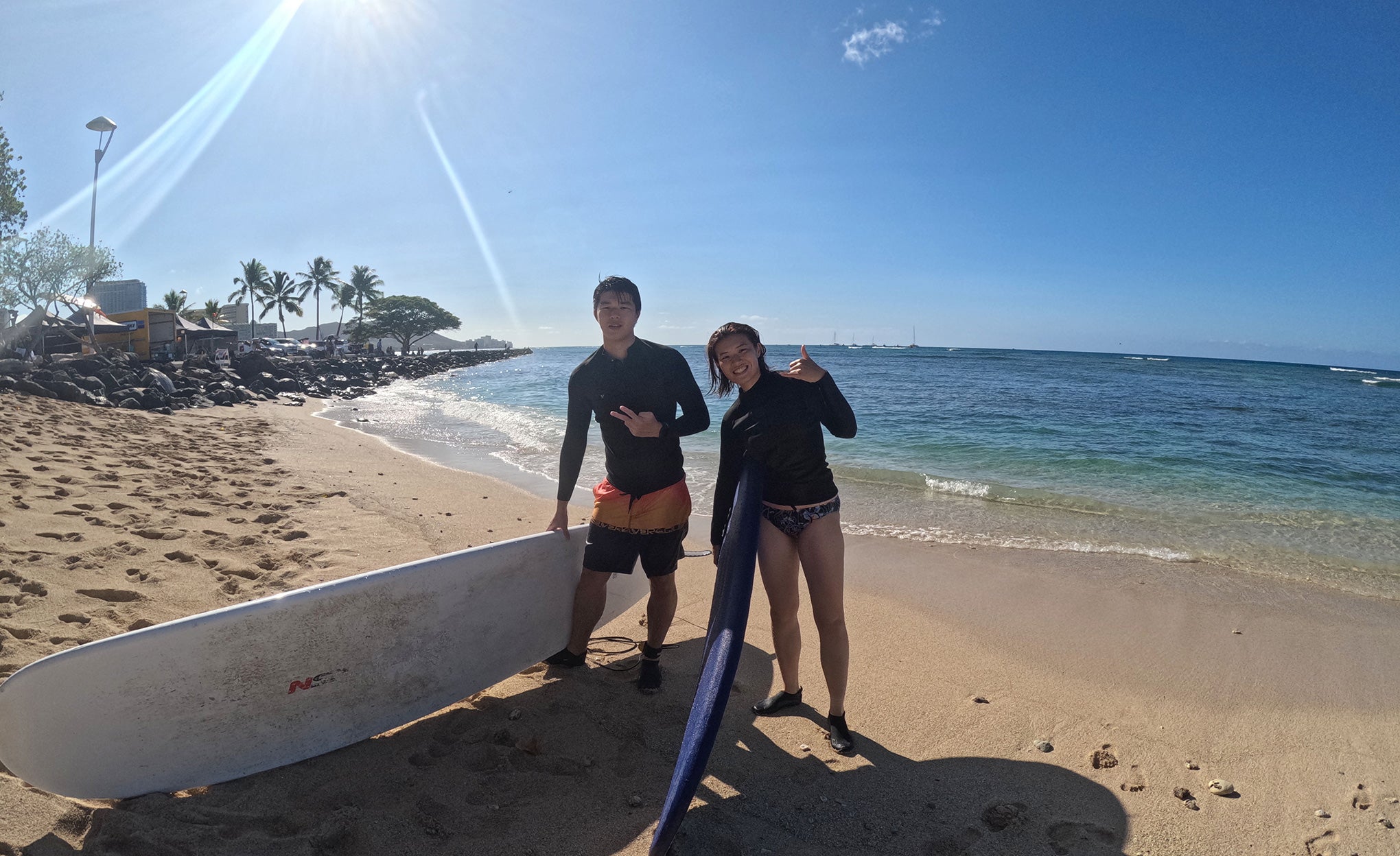 サーフィンレッスン in ハワイ 2025年10月19日