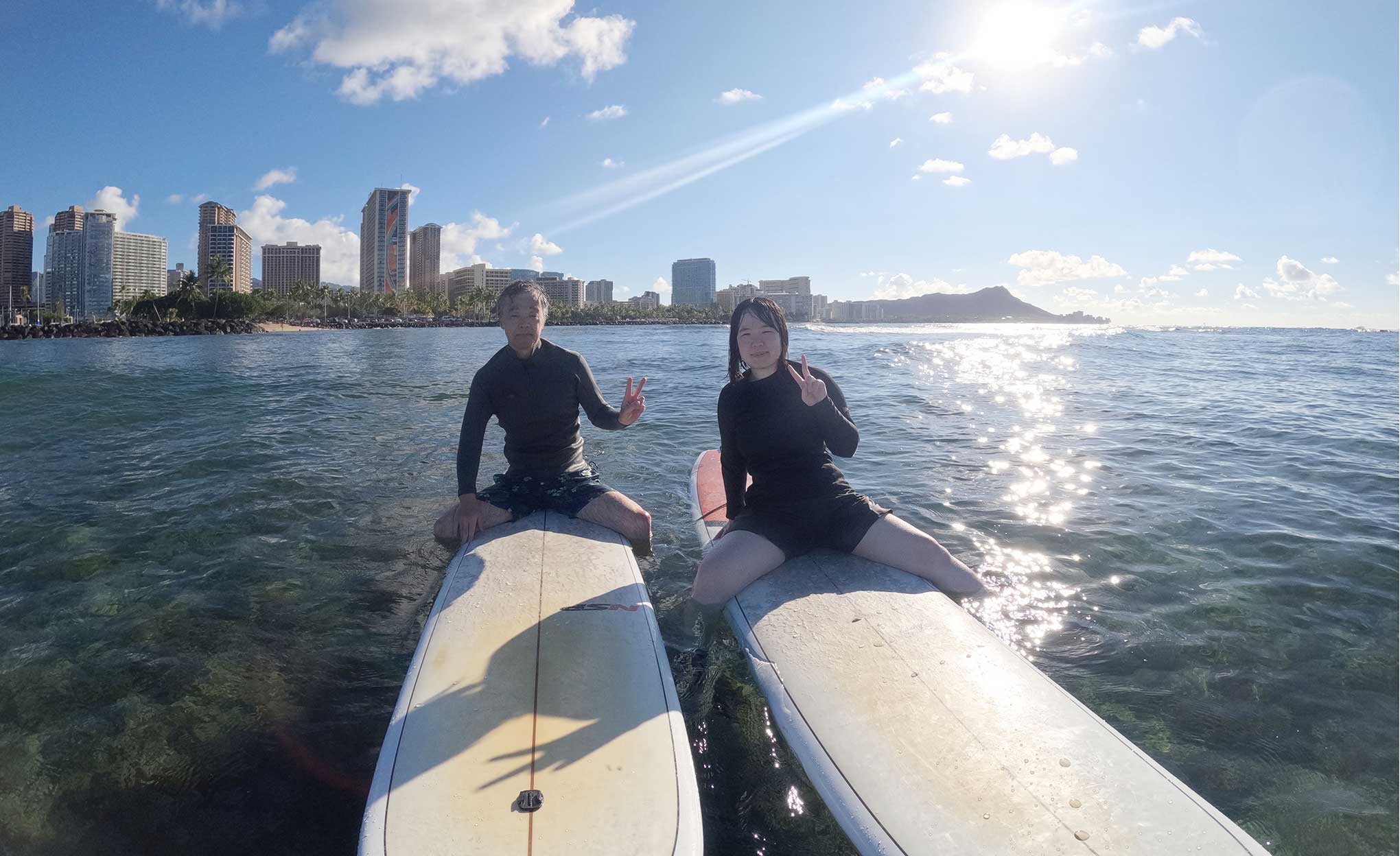 サーフィンレッスン in ハワイ 2025年12月3日