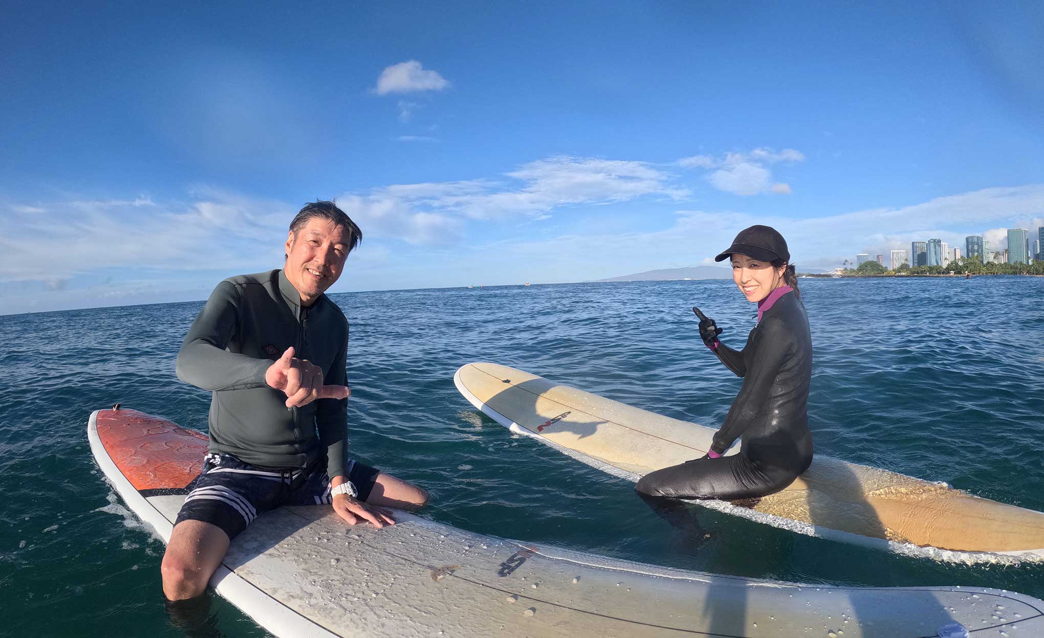 サーフィンレッスン in ハワイ 2025年12月22日