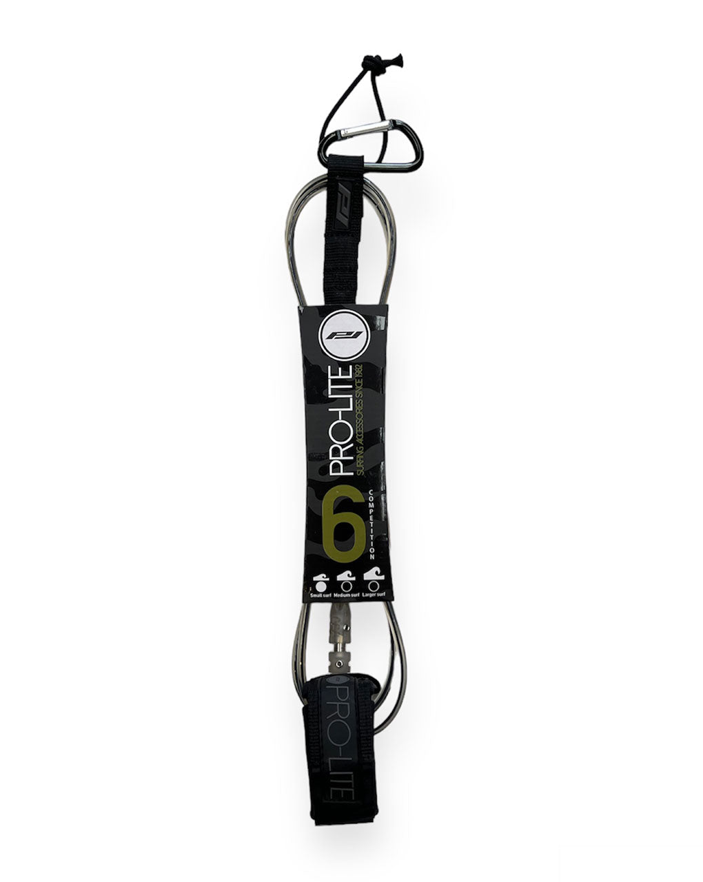 PRO LITE COMP 6'0" LEASH - SMOKE w/ BLACK CORE