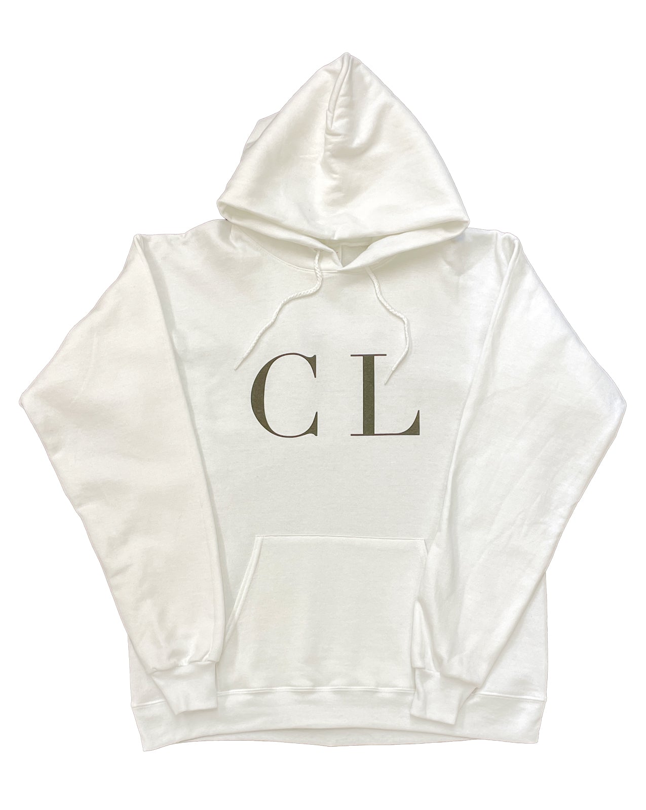 CLIPS CLSU BIG FONT HOODIE - WHITE