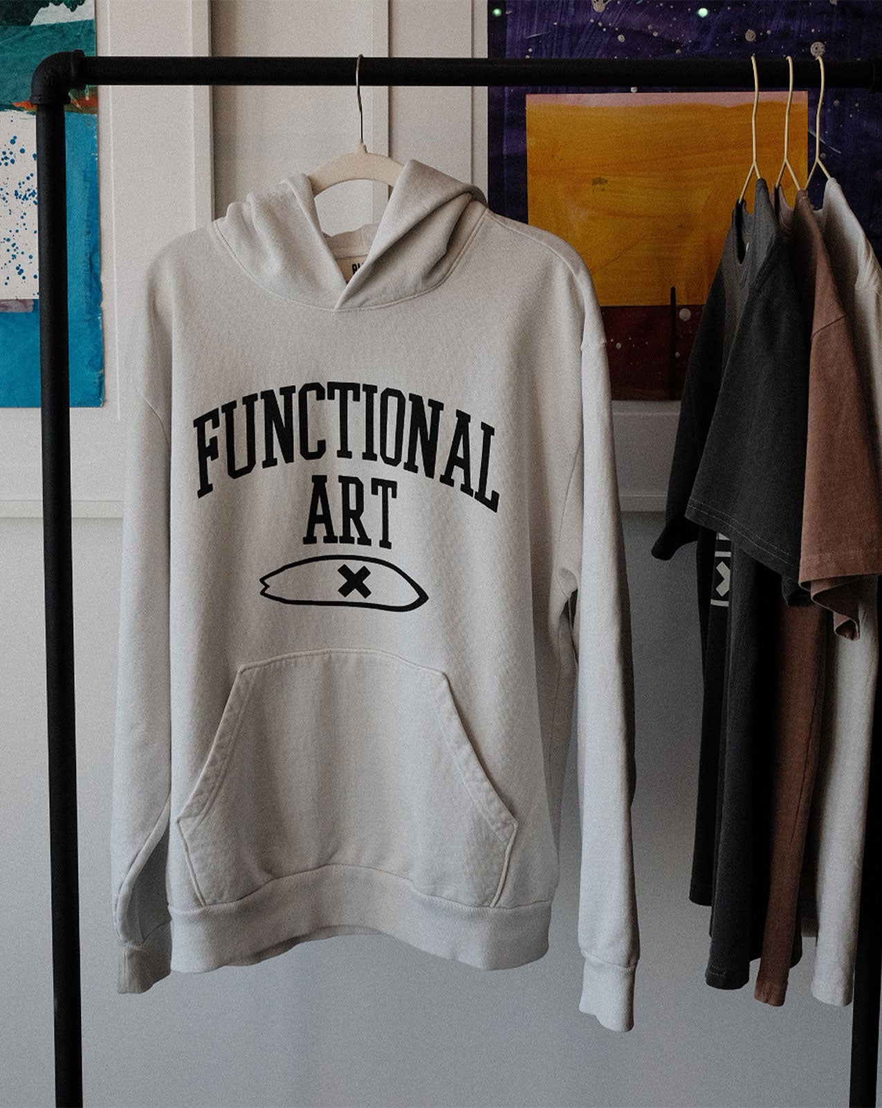 ALBUM FUNCTIONAL ART HOODIE - VINTAGE WHITE