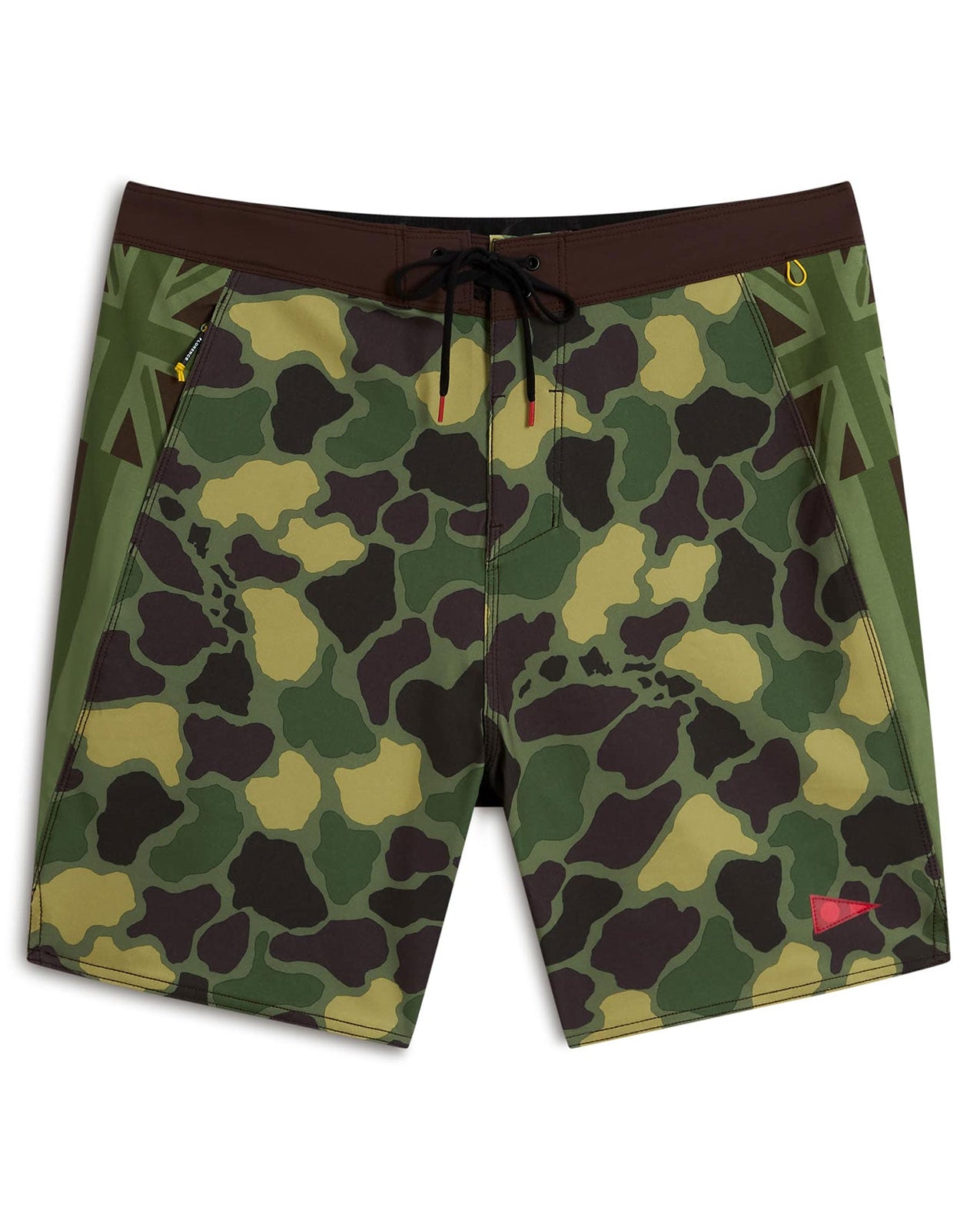 F1 PRO HAWAII CAMO BOARDSHORTS - TROPICAL GREEN CAMO