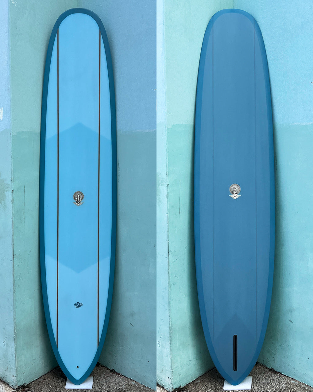 THE ONE FIN PIN - 9'04" X 22 3/4 X 2 15/16, LIGHT BLUE DECK/ GREY BLUE RAIL&BOTTOM