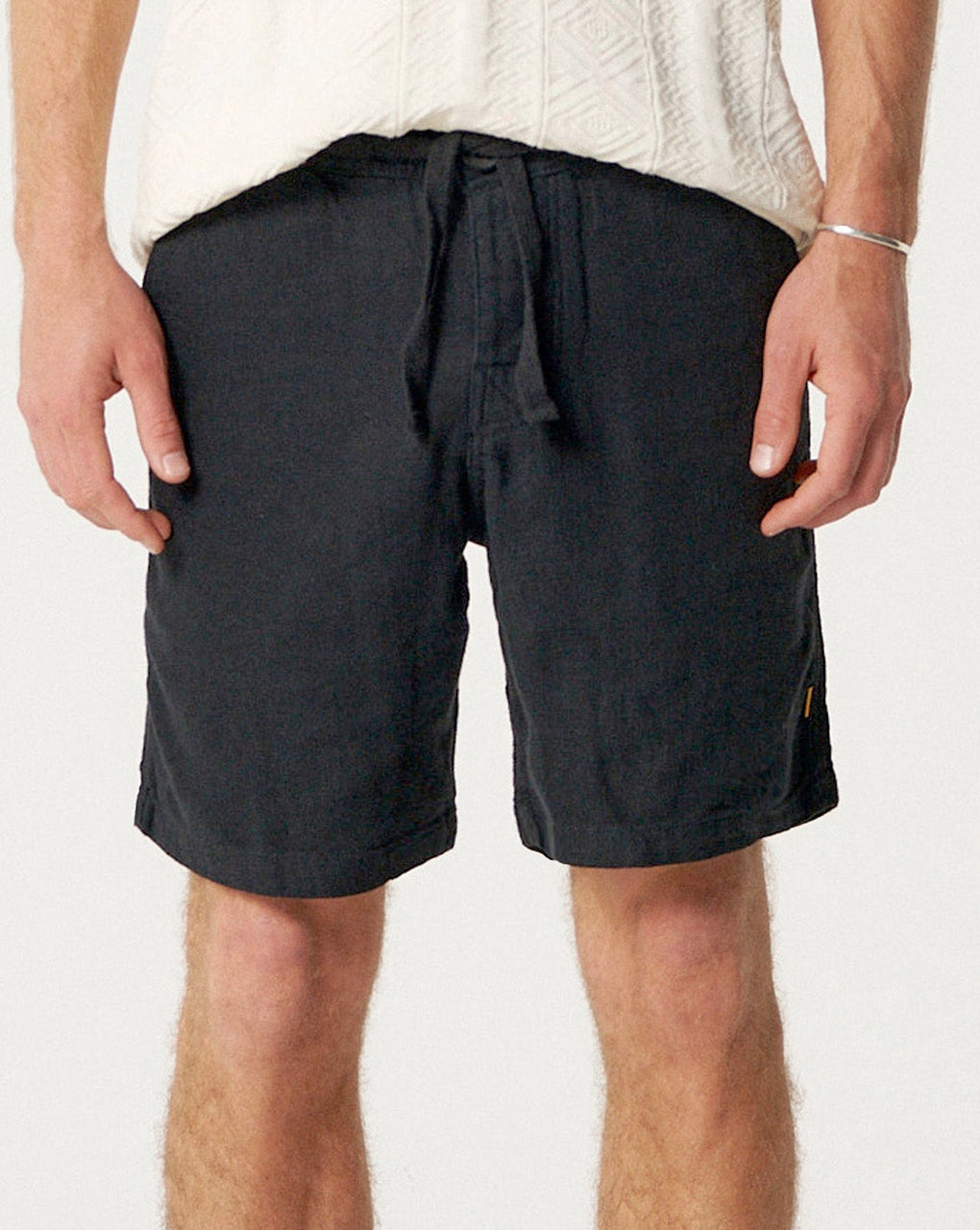 CRUISER LINEN SHORT - BLACK