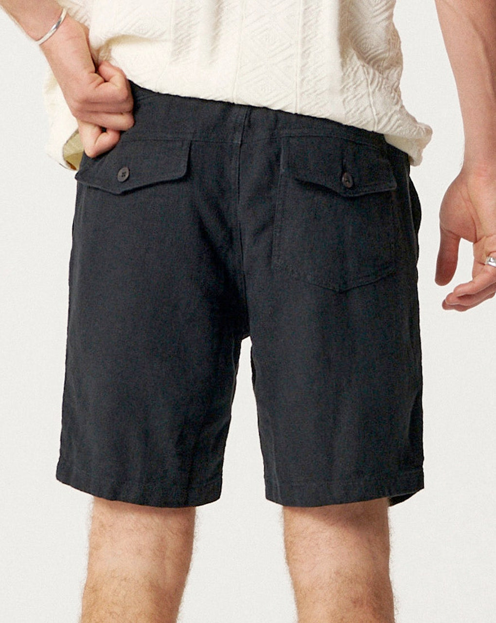 CRUISER LINEN SHORT - BLACK