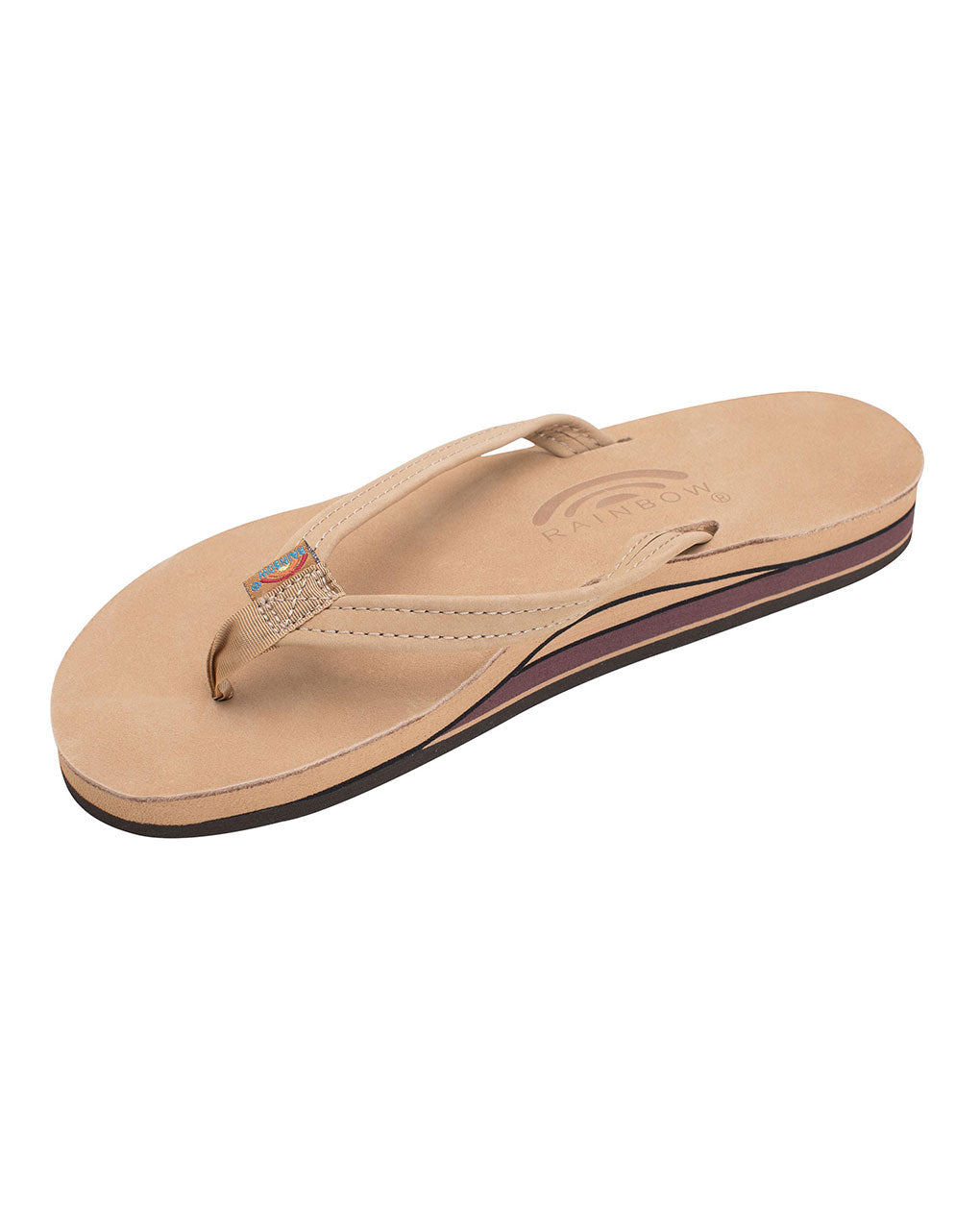 WOMEN'S PREMIER LEATHER NARROW STRAP DOUBLE LAYER SANDAL - SIERRA BROWN