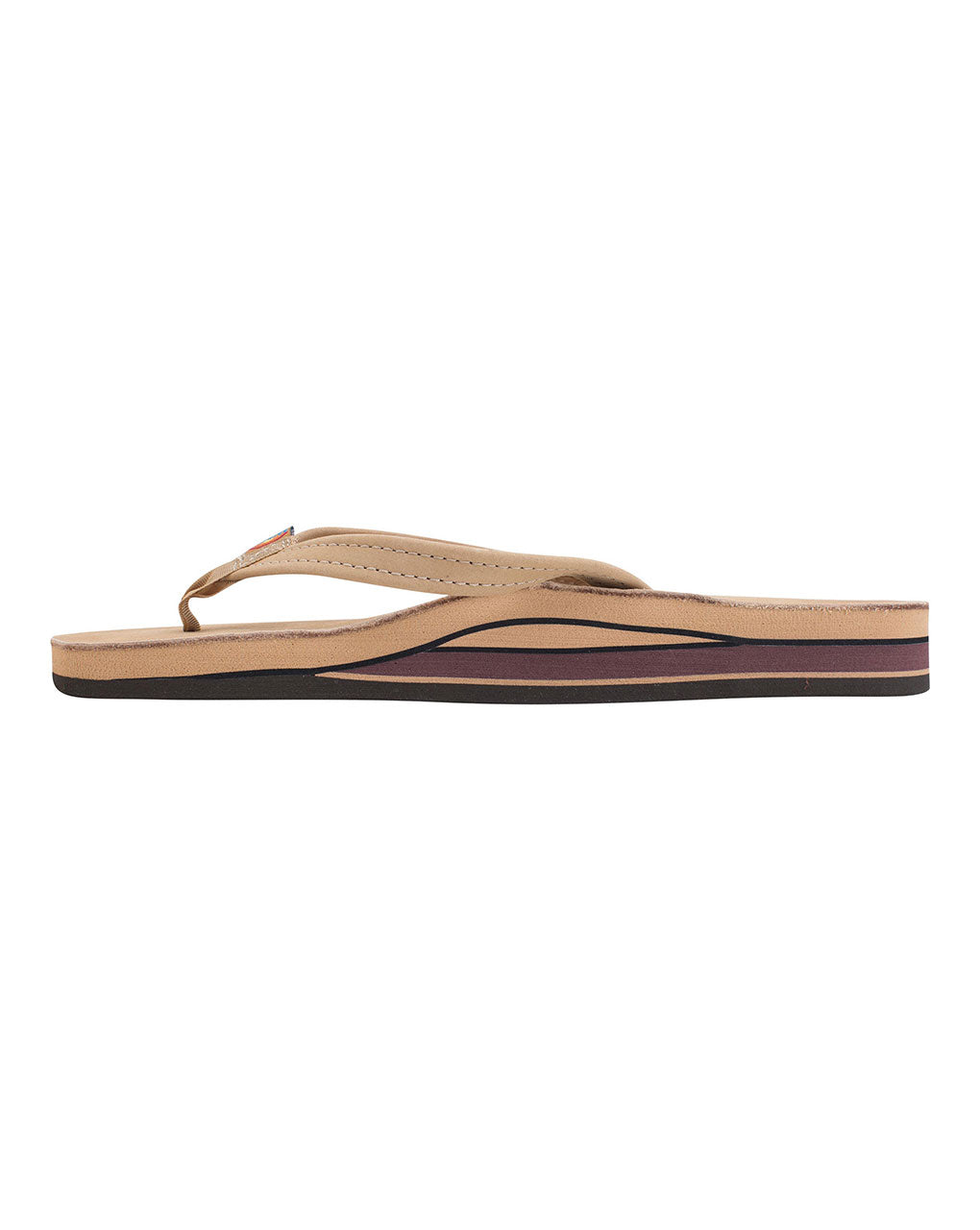 WOMEN'S PREMIER LEATHER NARROW STRAP DOUBLE LAYER SANDAL - SIERRA BROWN