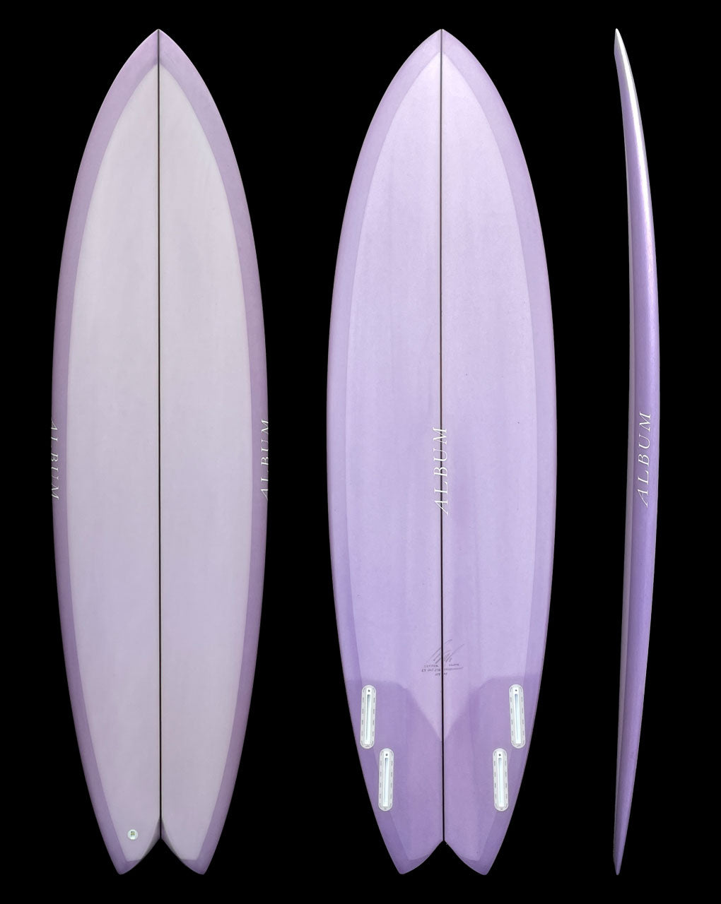 VESPER - 6'4" X 20.5 X 2.56, 39.3L FUTURES LAVENDER TINT
