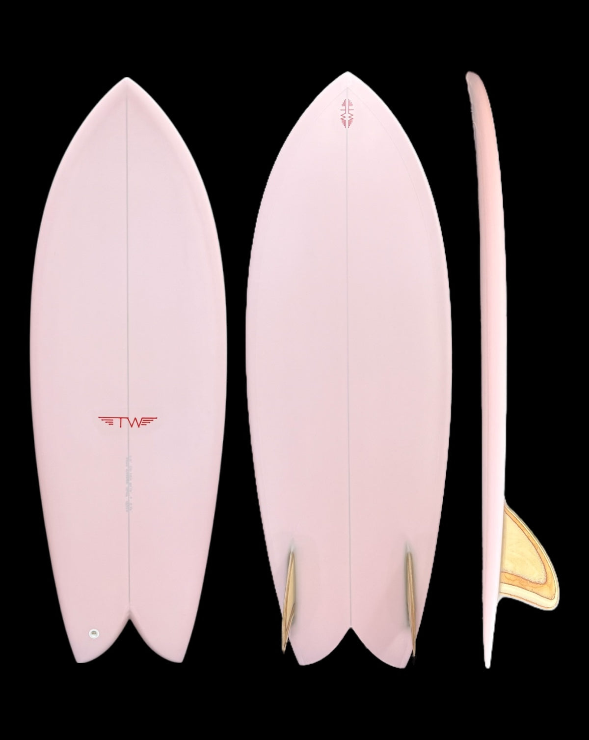 OG FISH - 5'00" X 20 1/4 X 2 1/2, LIGHT PINK