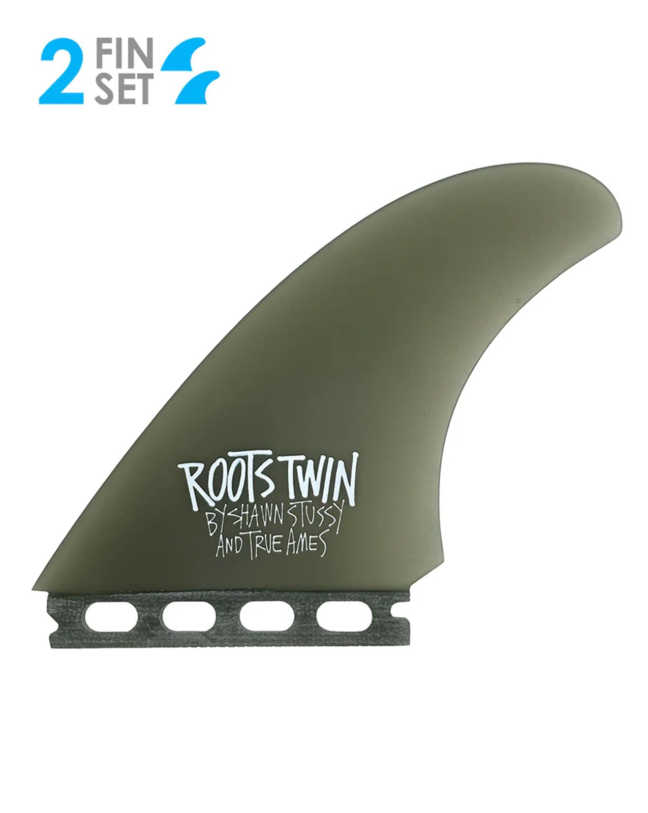TRUE AMES STUSSY ROOTS TWIN SOLID FIBERGLASS- SMOKE, FUTURES COMPATIBLE
