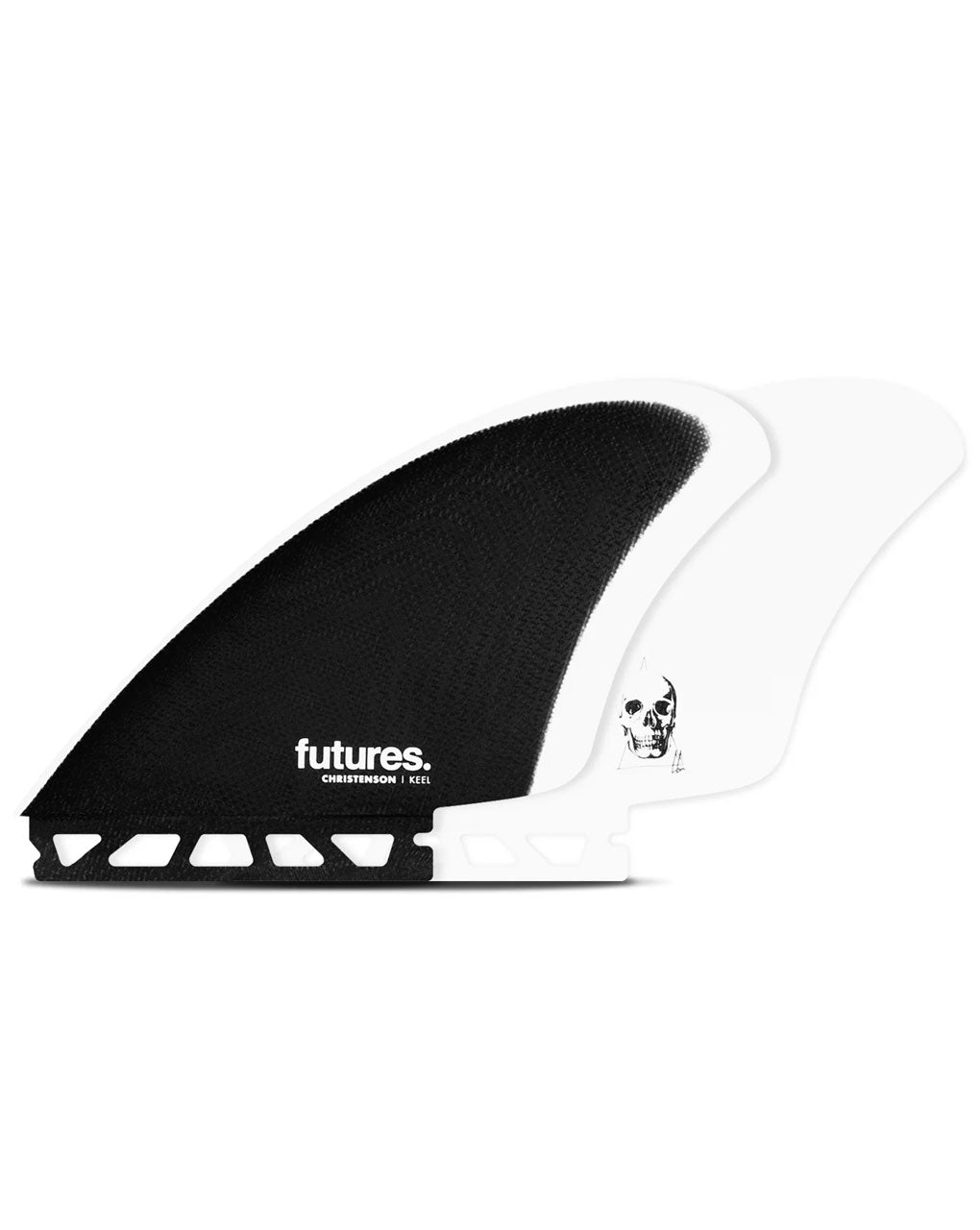 FUTURES. CHRISTENSON KEEL FIBERGLASS - BLACK/WHITE