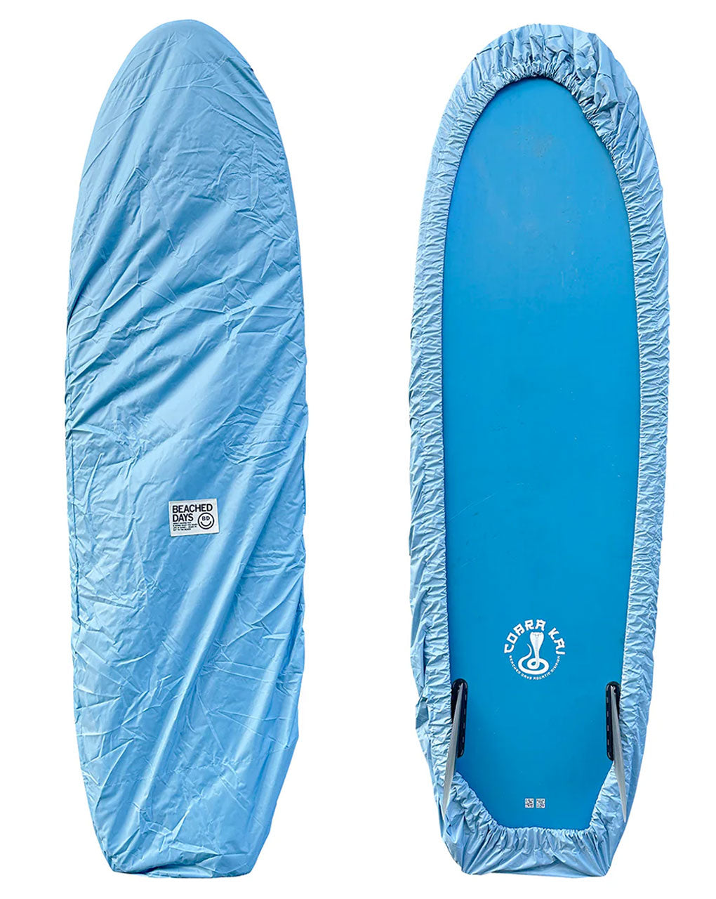 BEACHED DAYS SURFBOARD DECK COVER for SHORTBOARD (5'0"~ 6'6") - BLUE HAZE