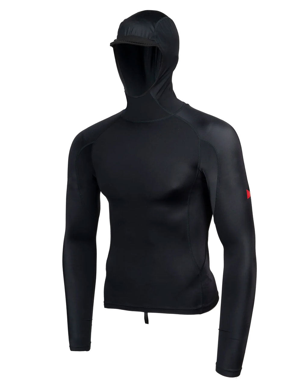 HOODED LONG SLEEVE RASHGUARD - BLACK-