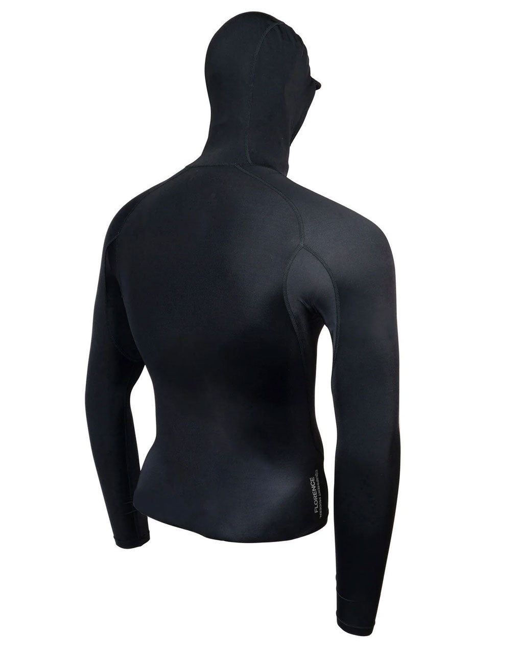 HOODED LONG SLEEVE RASHGUARD - BLACK-