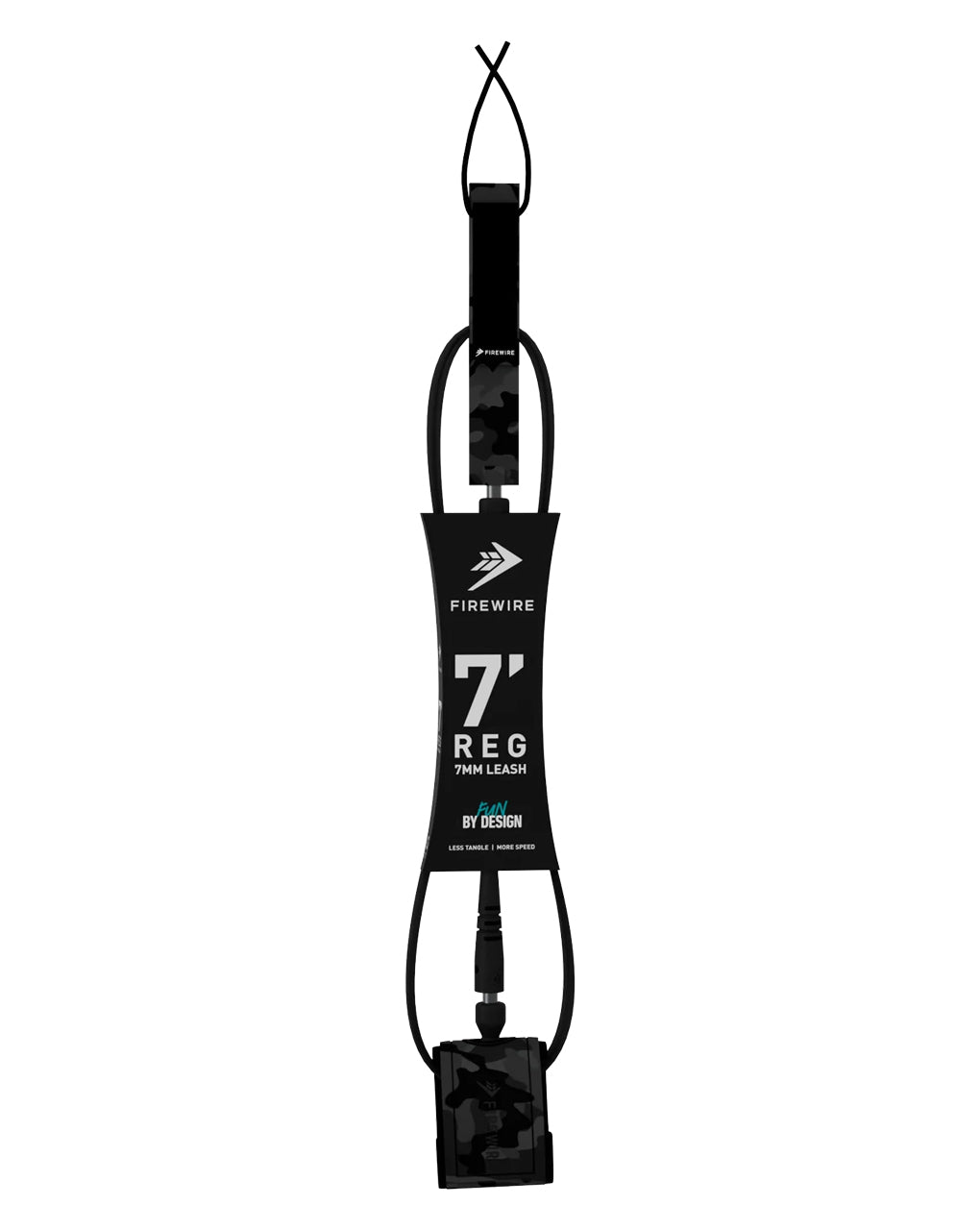 FIREWIRE ALL DAY REGULAR LEASH 7' - BLACK/CAMO