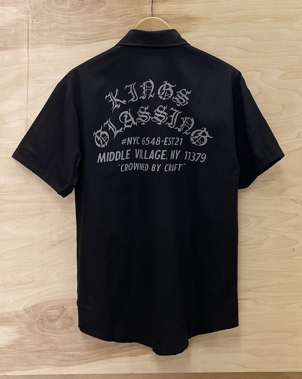 KINGS WORK SHIRT with POCKET - BLACK