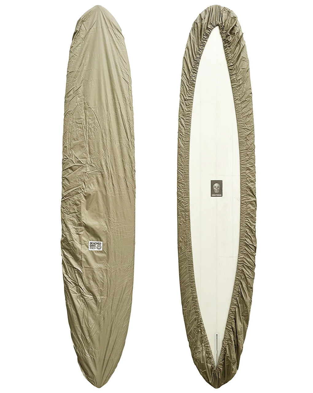 BEACHED DAYS SURFBOARD DECK COVER for LONGBOARD (8'5"~10') - BEIGE