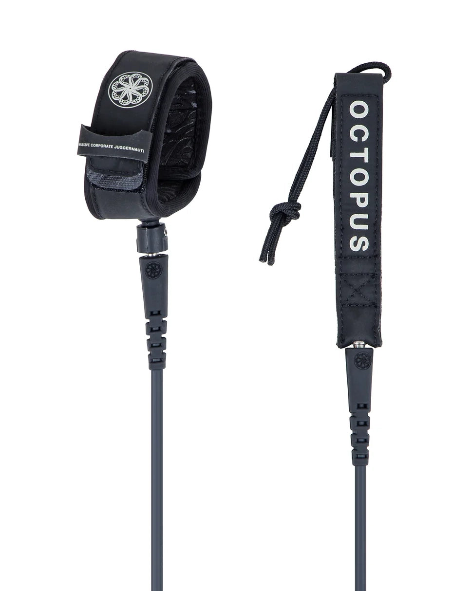 OCTOPUS MISSION: CONTROL SURF LEASH 5.5' - BLACK