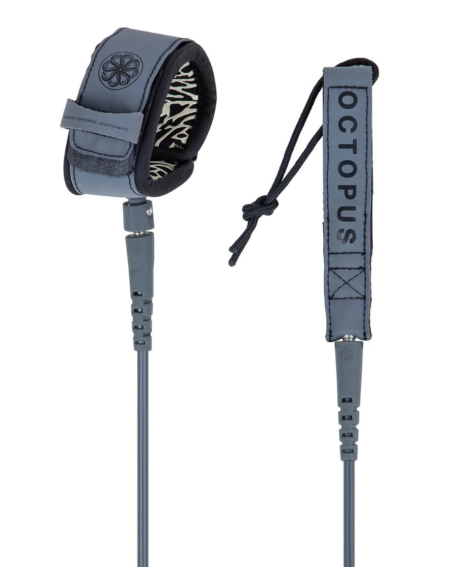 OCTOPUS MISSION: CONTROL SURF LEASH 6' - GREY