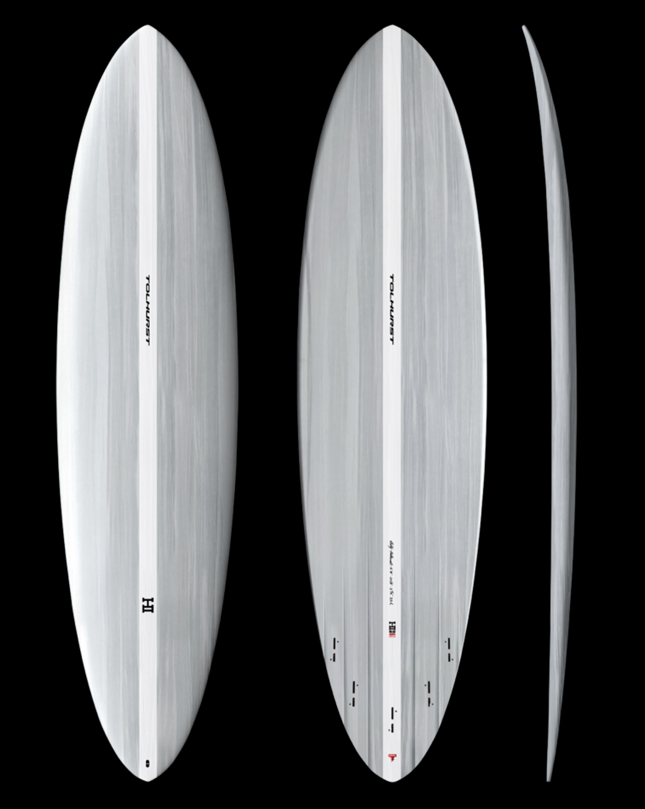 THUNDERBOLT RED MID 6 - 7'00" X 20 1/2 X 2 5/8, 40.3L FCS2 CANDY WHITE