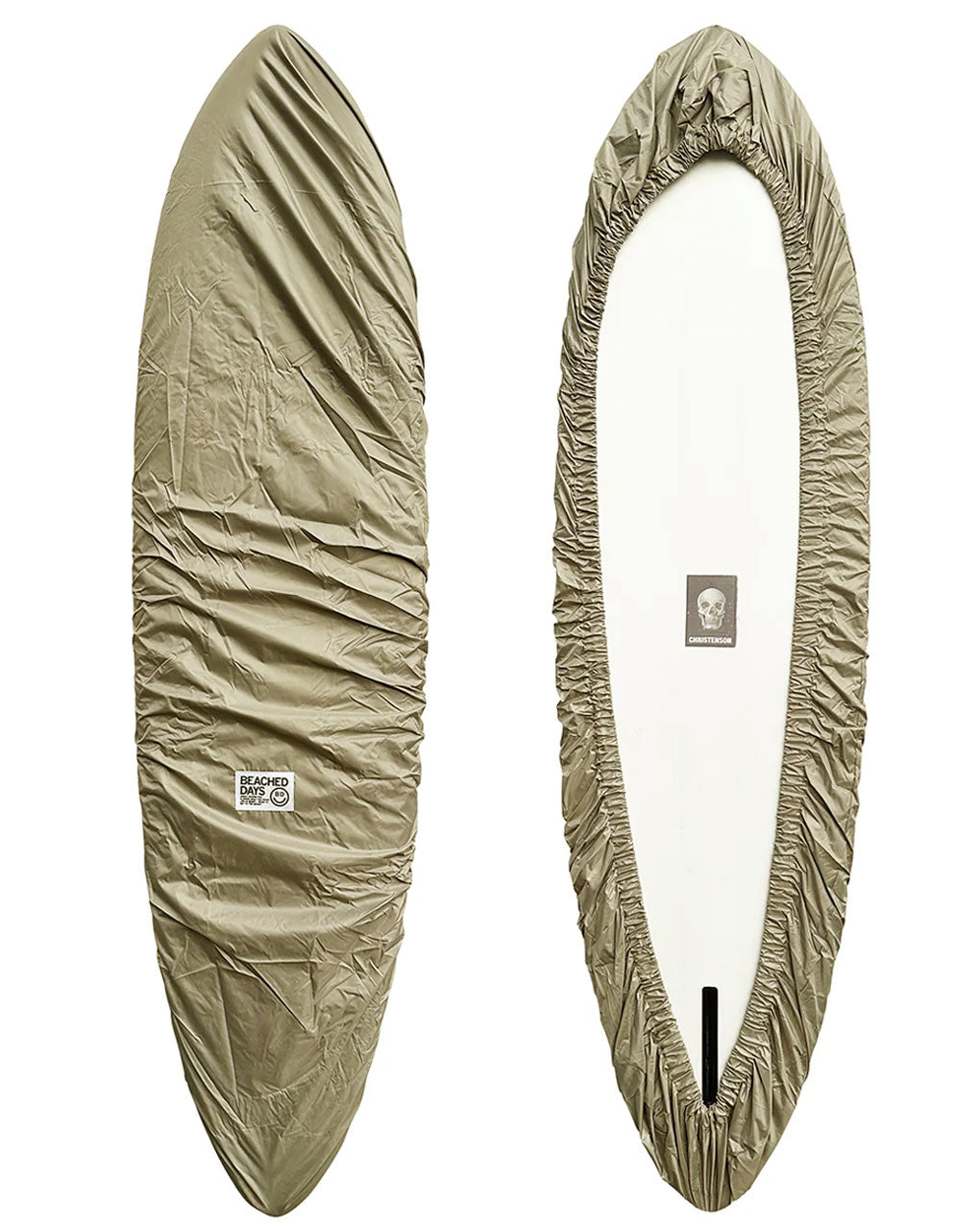 BEACHED DAYS SURFBOARD DECK COVER for MID LENGTH SURFBOARD (6'7"~8'4") - BEIGE