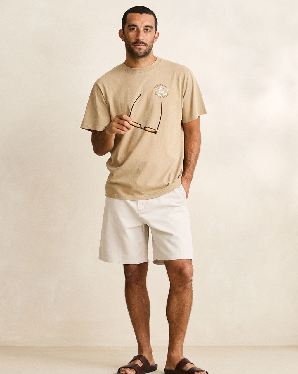 JAUNT VINTAGE SS T-SHIRT - MACADAMIA