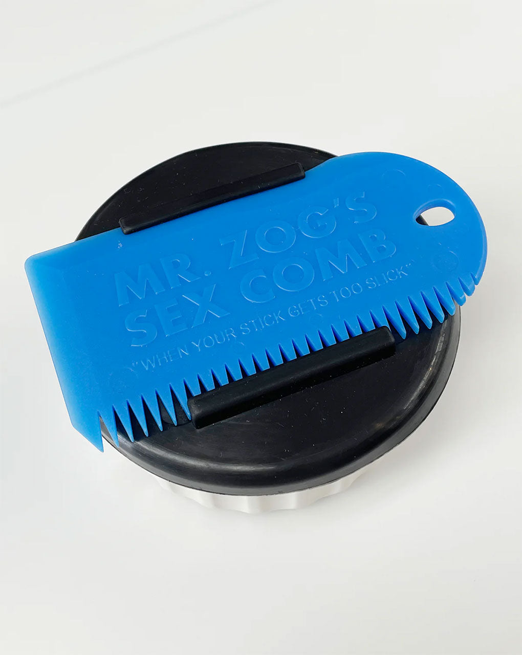 SEX WAX CONTAINER WHITE with BLUE COMB