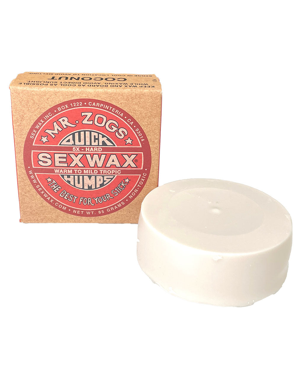 SEXWAX QUICK HUMPS SURF WAX in ECO BOX - WARM/HARD