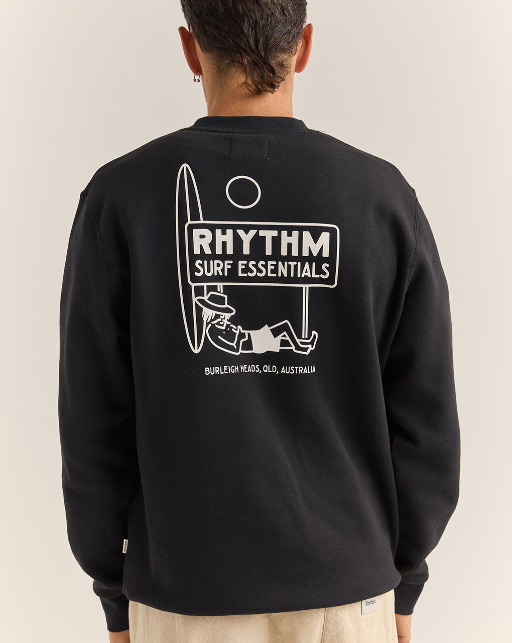 SIESTA FLEECE CREW - BLACK