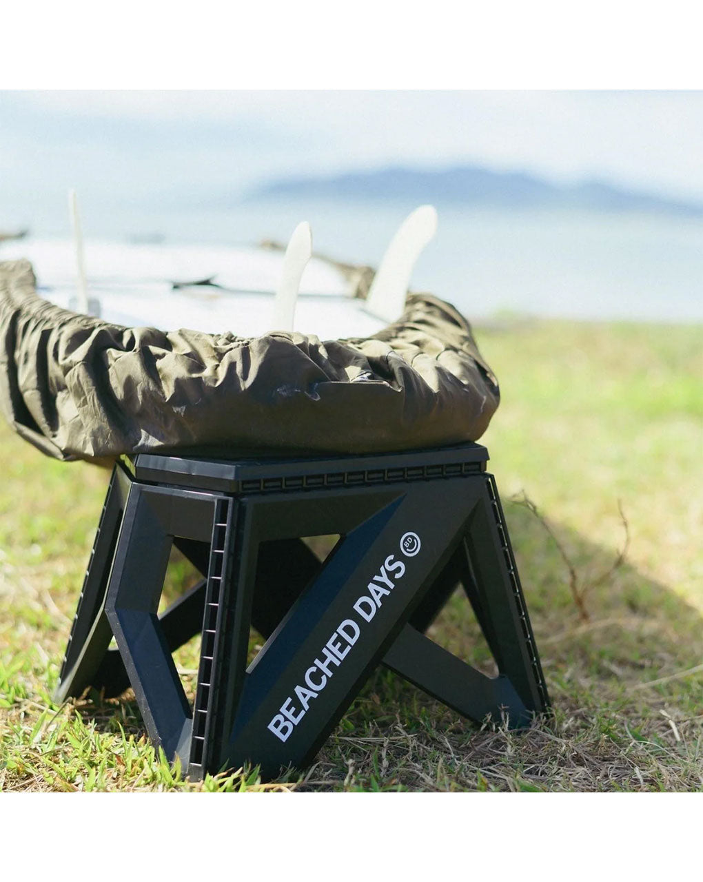 BEACHED DAYS MULTIPURPOSE FOLDABLE STAND 23cm/9 inch HEIGHT - BLACK