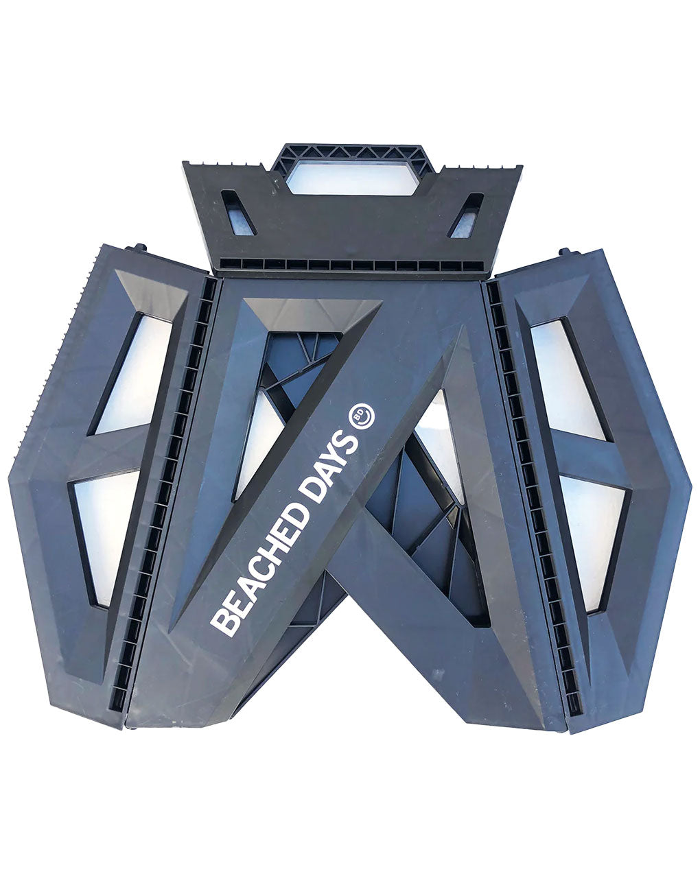 BEACHED DAYS MULTIPURPOSE FOLDABLE STAND 39cm/15 3/8 inch HEIGHT - BLACK