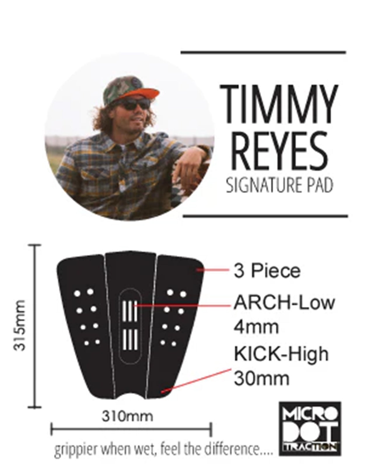 PROLITE TIMMY REYES PRO SERIES PAD - BLACK