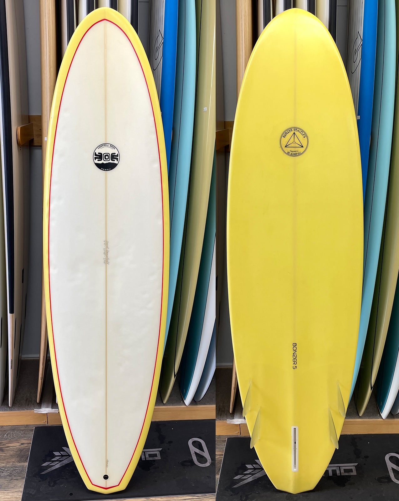 EGG - 6'4" x 20 5/8 x 2 5/8, 39L~41L(estimate) YELLOW RAIL TO BOTTOM