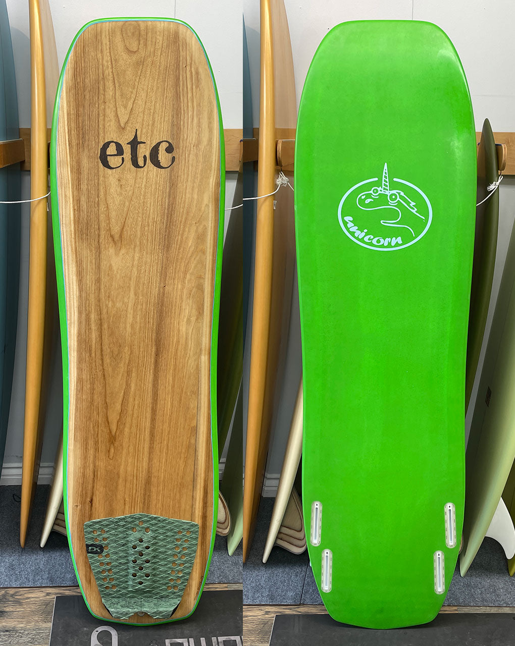 USED ETC SURFBOARD UNICORN - 6'0" X 20 1/2 X 2 7/8, 44L FUTURES