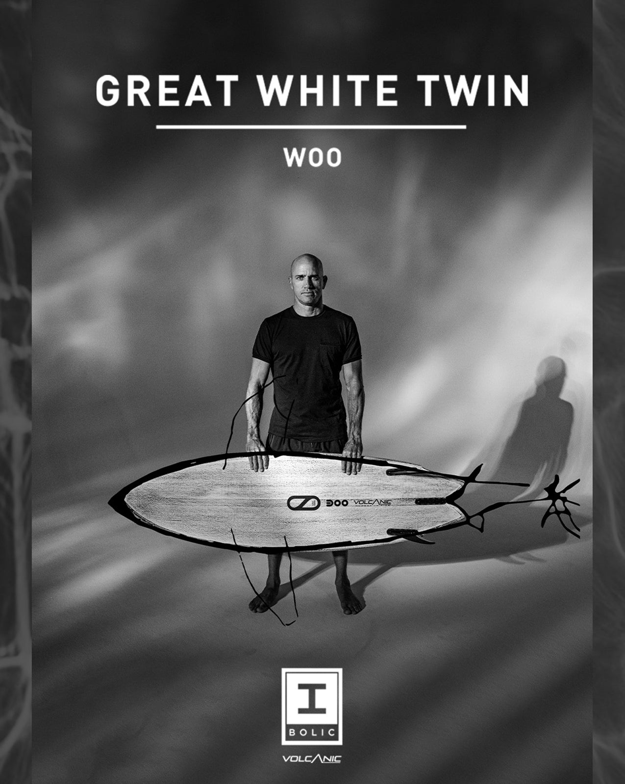 VOLCANIC GREAT WHITE - 5'6" X 18 3/4 X 2 3/8, 26.3L TWIN+1