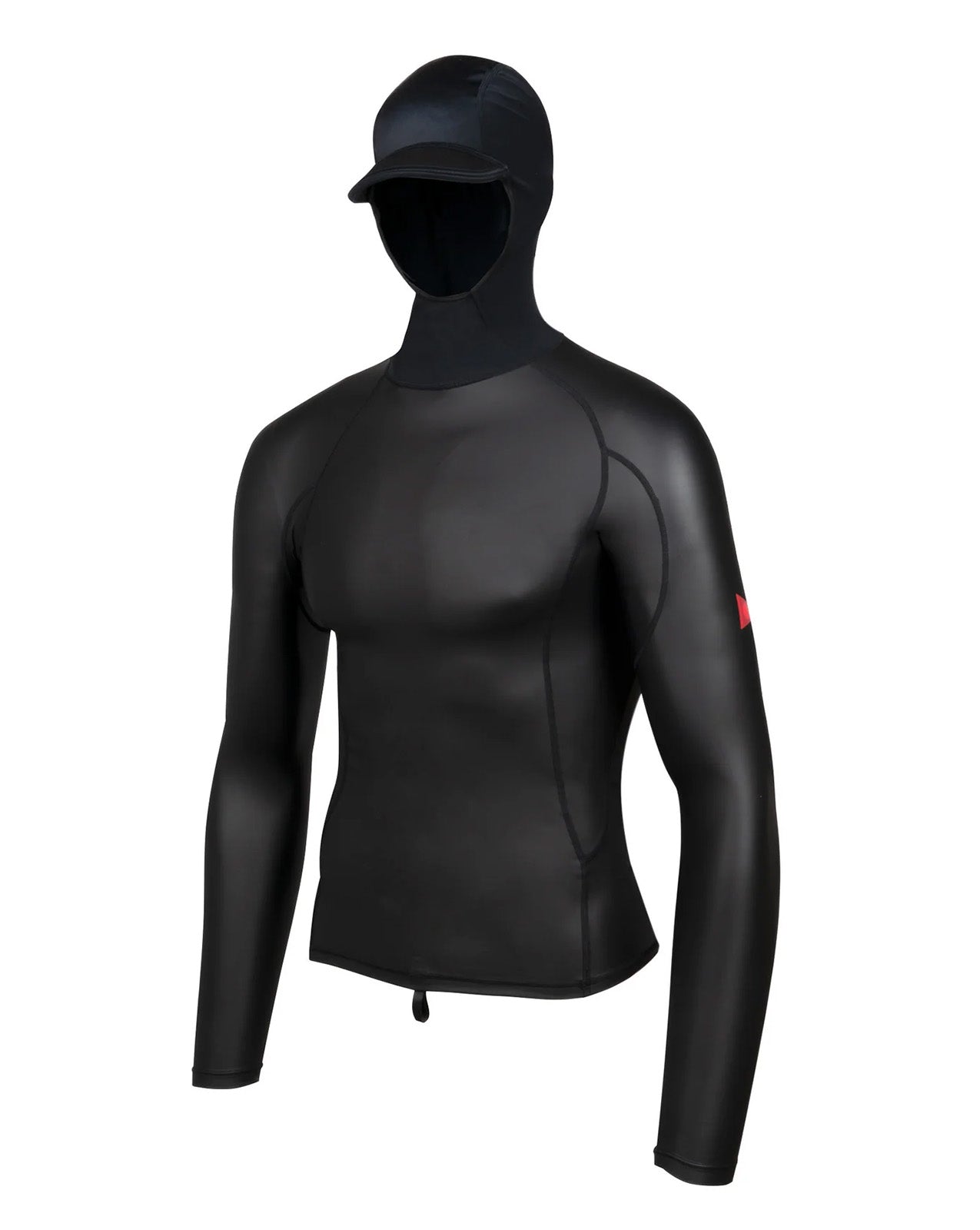 WINDSHIELD HOODED LONG SLEEVE RASHGUARD - BLACK