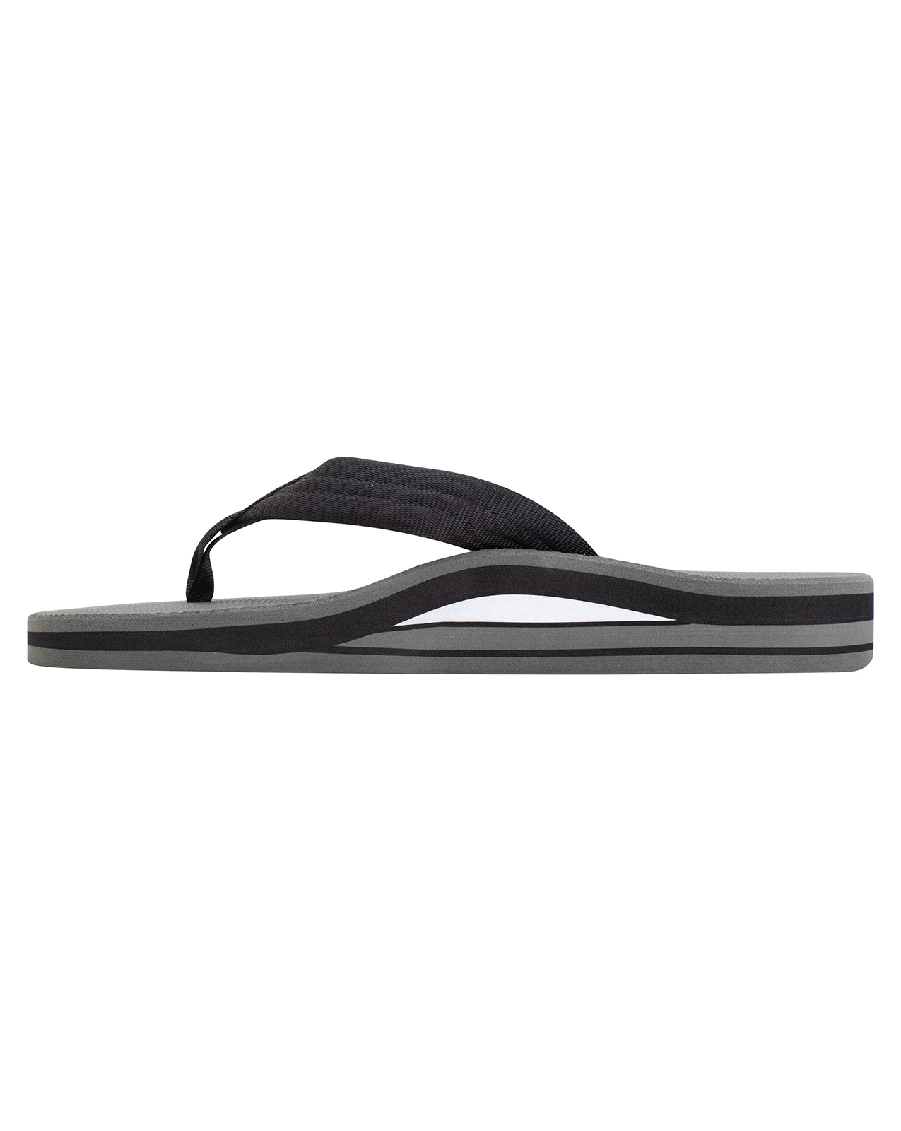 CLASSIC RUBBER DOUBLE LAYER SANDAL - BLACK/GREY