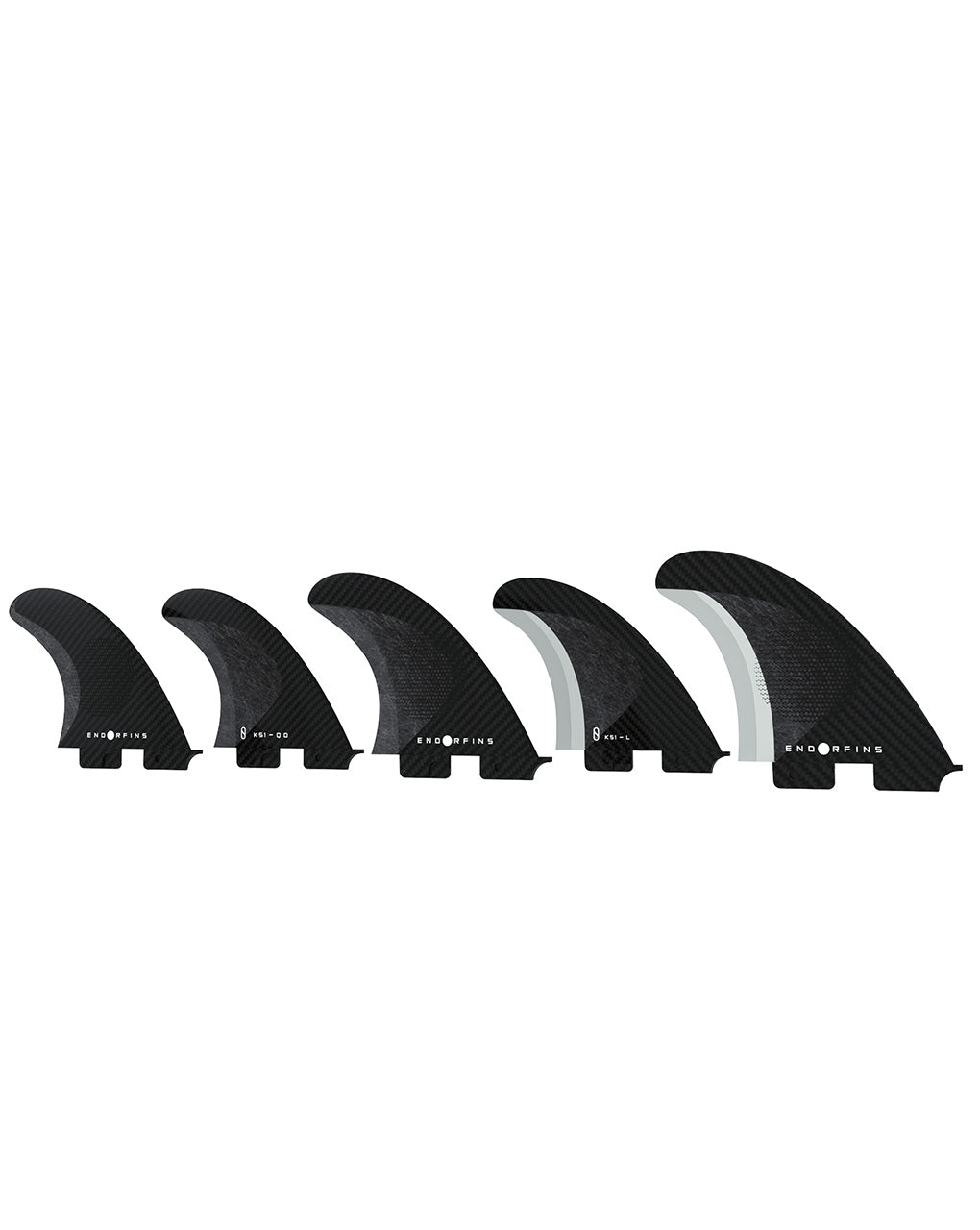 ENDORFINS KS1 5 FIN LARGE FCS2 - BLACK/BLACK