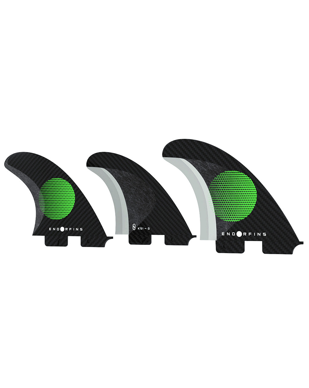 ENDORFINS KS1 3 FIN SMALL FCS2 - BLACK/GREEN