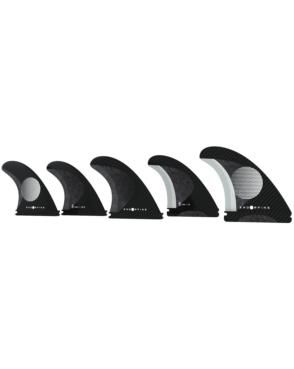 ENDORFINS KS1 5 FIN MEDIUM FUTURES - BLACK/WHITE