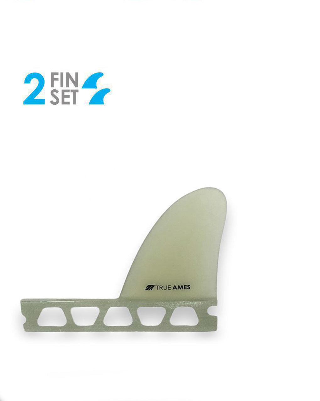 TRUE AMES SIDE BITE 2.6" FUTURES - CLEAR SOLID FIBER GLASS