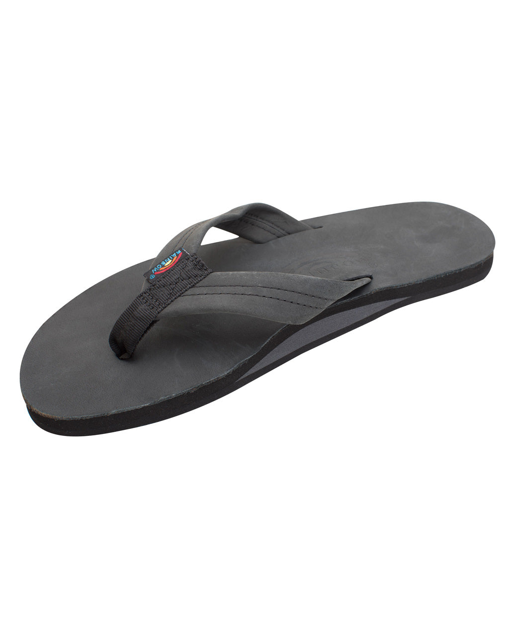 PREMIER LEATHER SINGLE LAYER SANDAL - BLACK