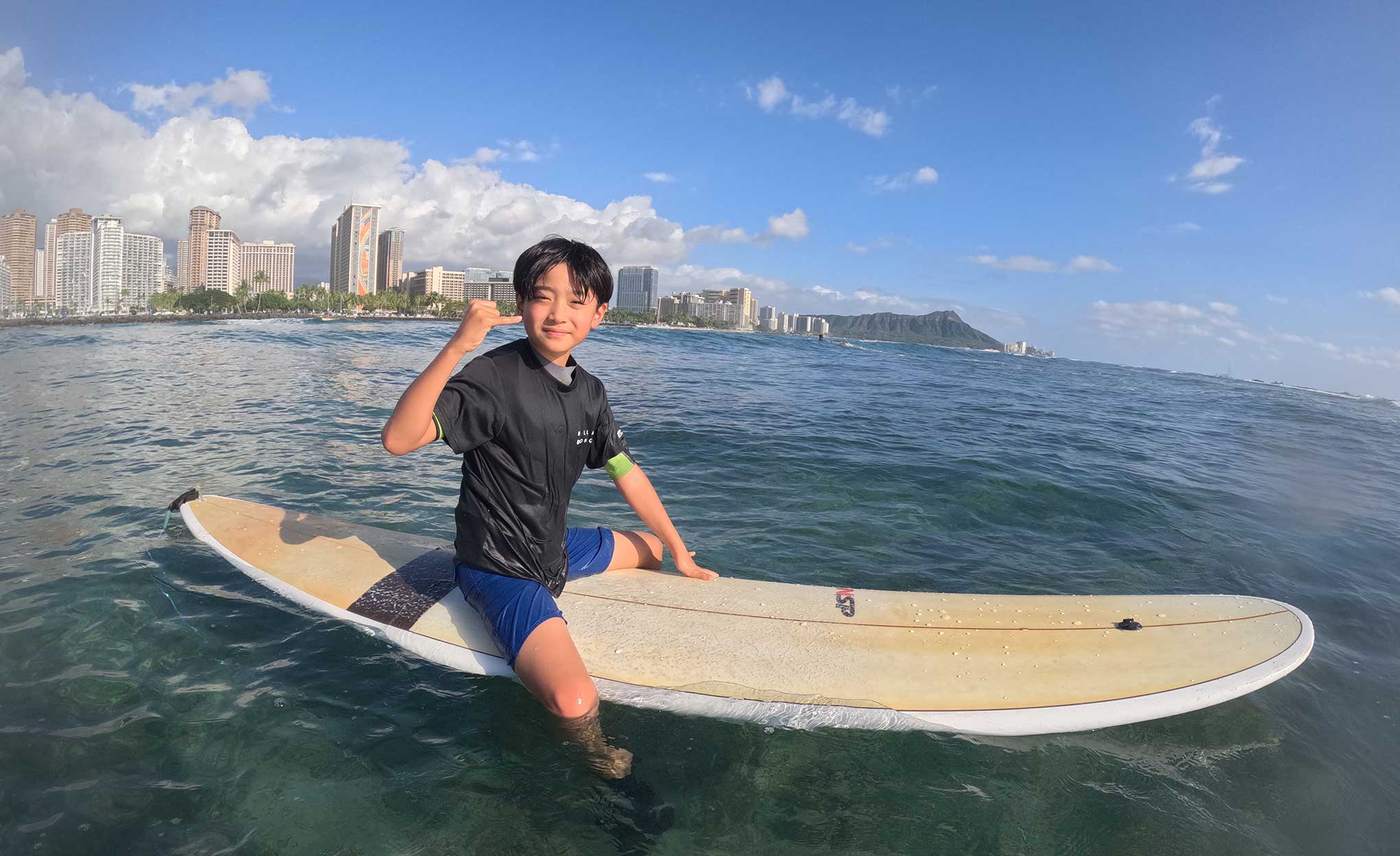 サーフィンレッスン in ハワイ 2026年1月9日