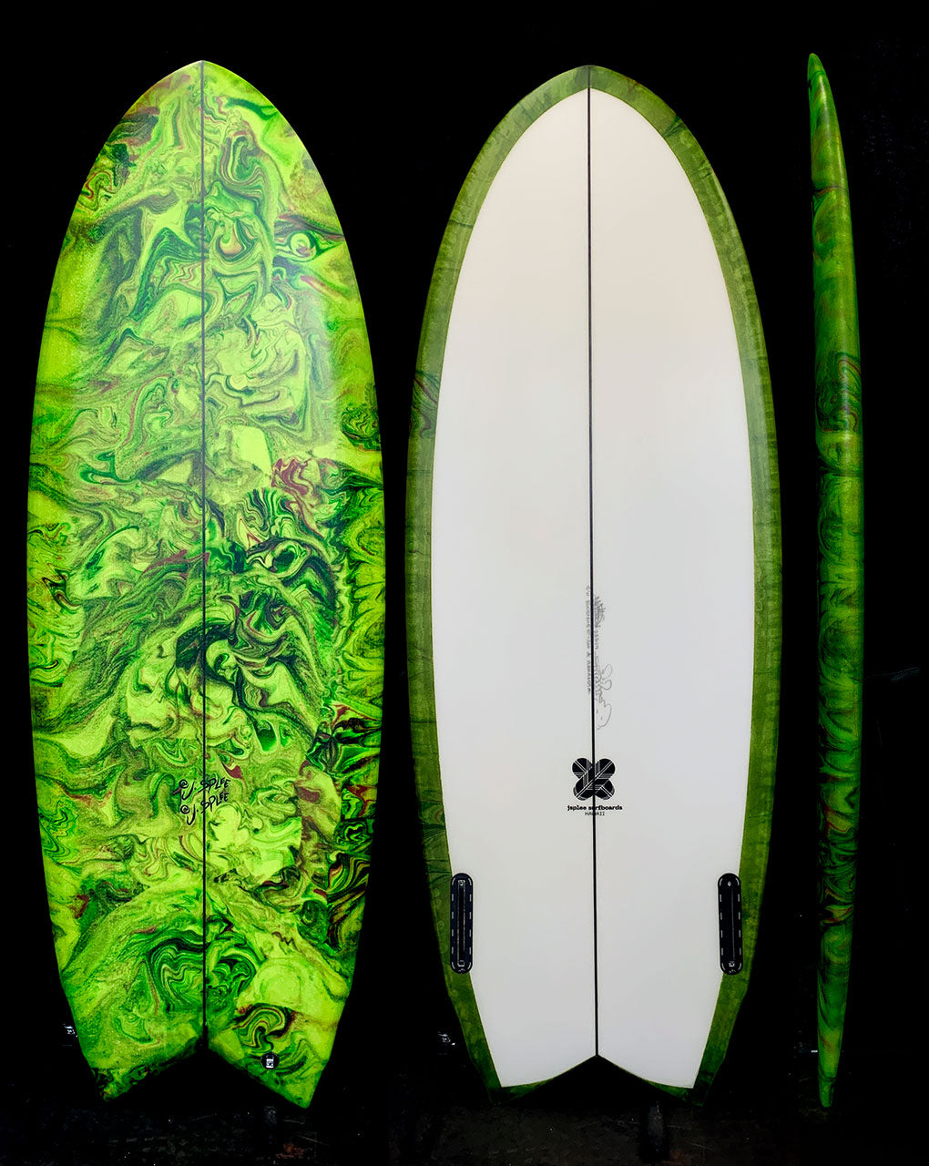 BOOGIE FISH - 5'00" X 21 X 2 5/8, 33~33.5L ACID GREEN