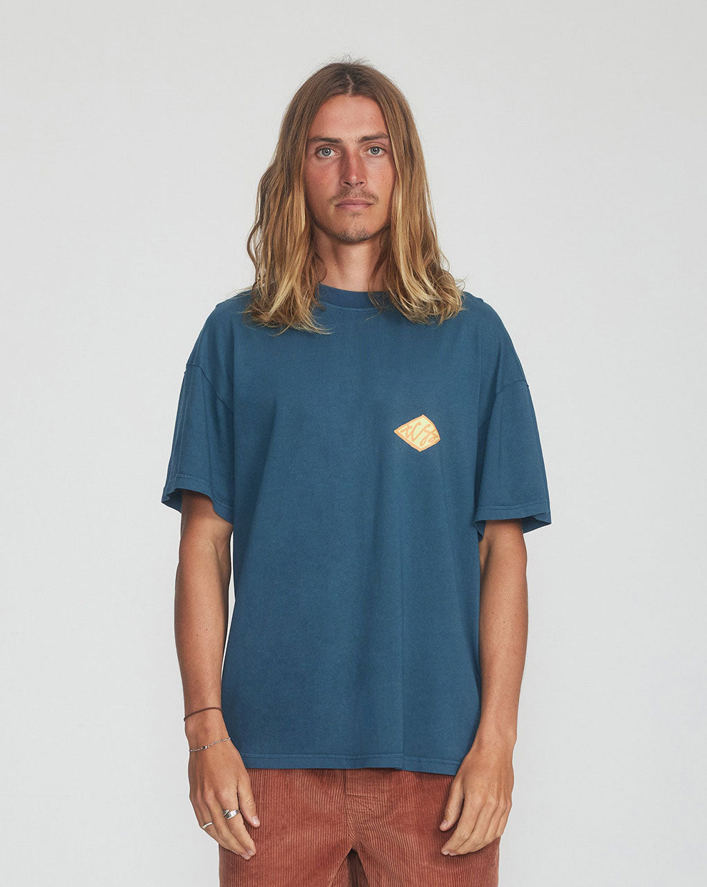 SCRIBBLE TEE - AEGEAN