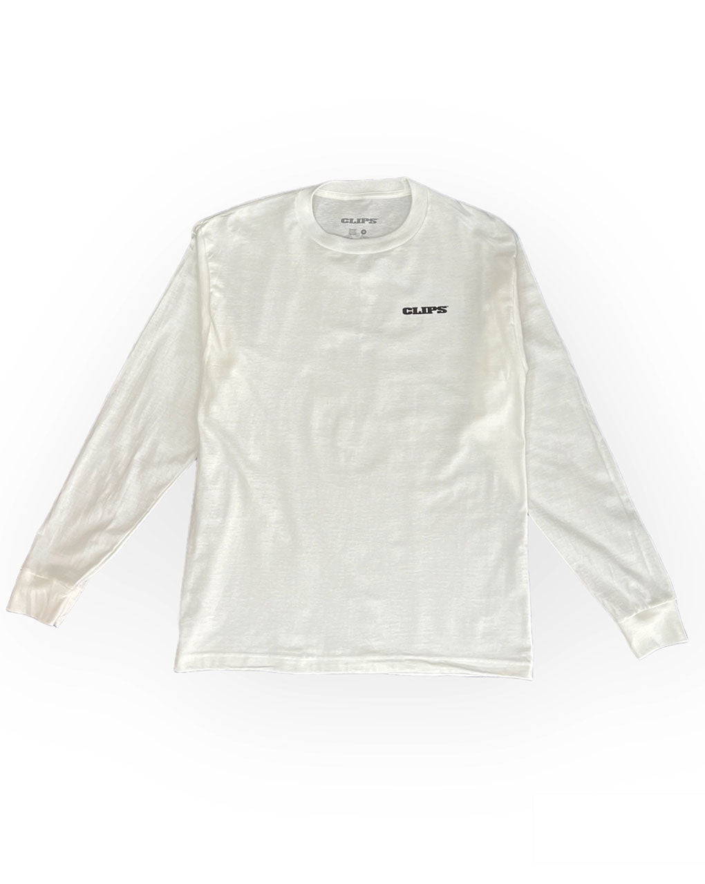 CLIPS LOGO L/S T-SHIRT - WHITE