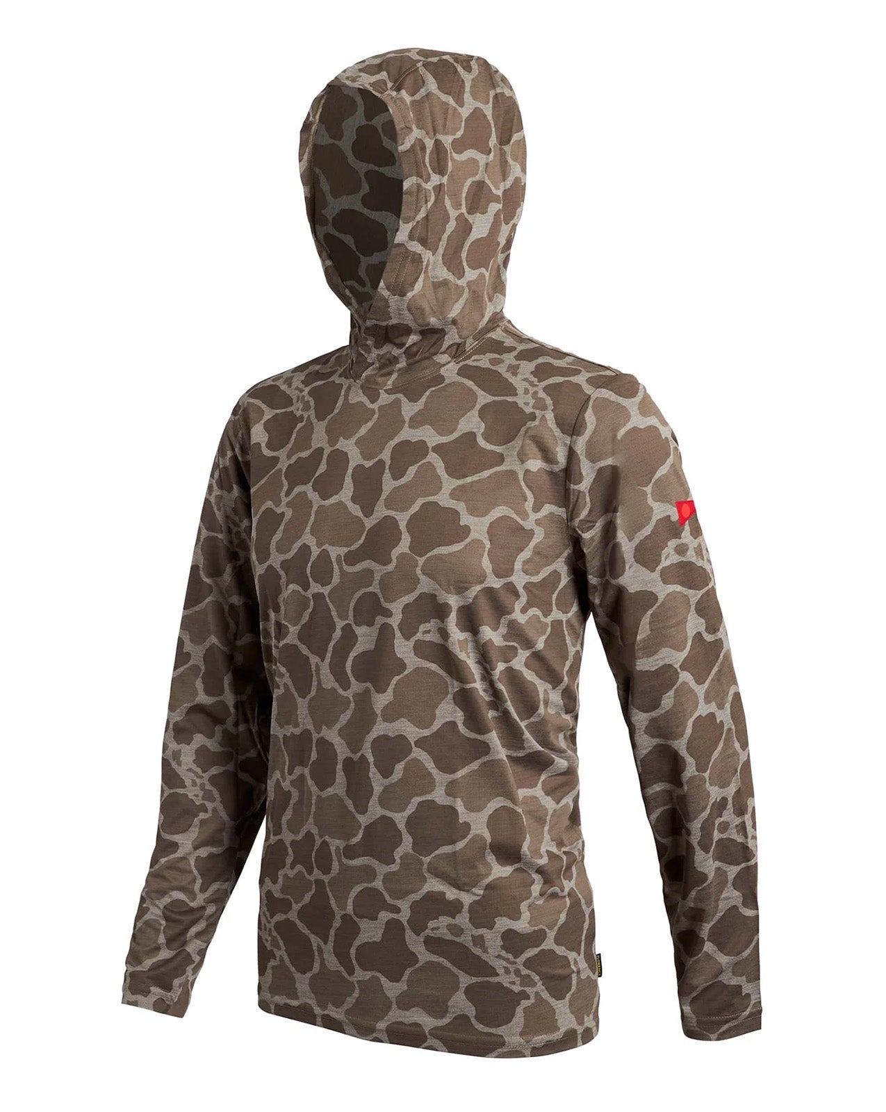 AIRTEX LONG SLEEVE HOODED SHIRT - HEATHER TAN CAMO