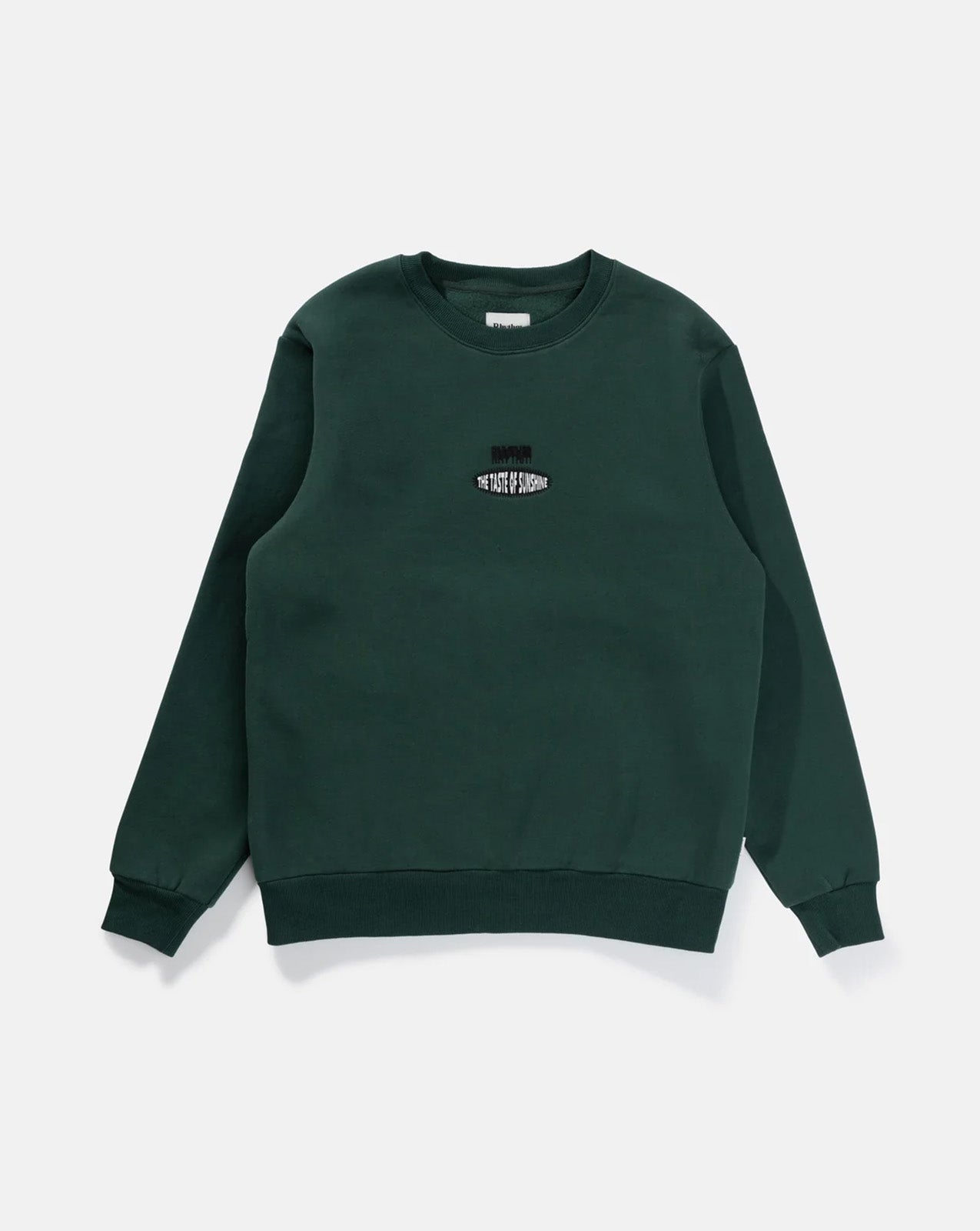 EMBROIDERED FLEECE CREW - PINE